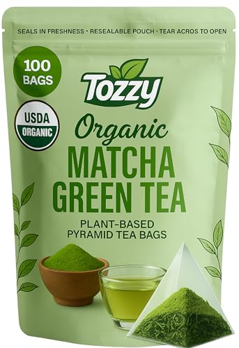 Tozzy Tea - 100 Count (Pyramid Tea Bags) | Pure Plant-Based Ingredients | Eco-Conscious Packaging