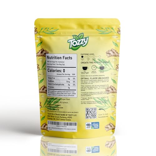 Tozzy Tea - 100 Count (Pyramid Tea Bags) | Pure Plant-Based Ingredients | Eco-Conscious Packaging