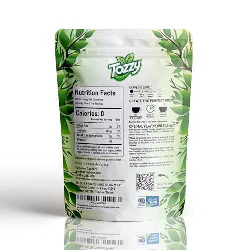 Tozzy Tea - 100 Count (Pyramid Tea Bags) | Pure Plant-Based Ingredients | Eco-Conscious Packaging